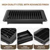 Black Vent Covers, Floor Register 3x10, Steel Adjustable Air Supply