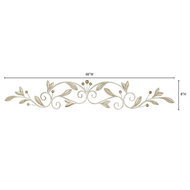 Touch of Class Catarina Ivory Large Metal Wall Topper
