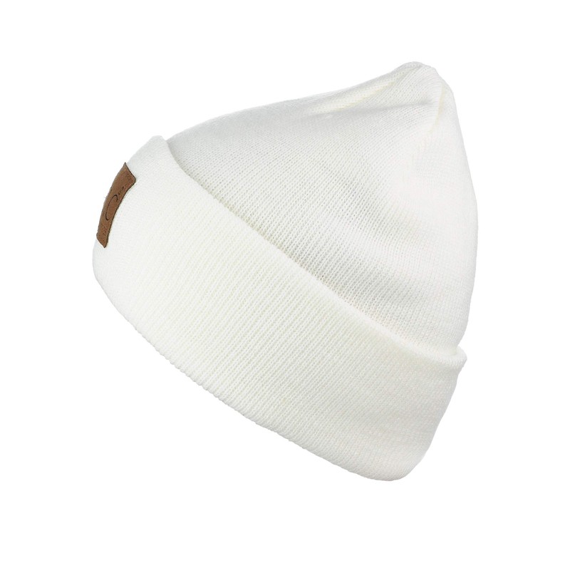 C.C Unisex Plain Cuff Skull Cap Winter Knit Beanie Hat,