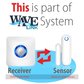 Fosmon 2 Pack WaveLink 51018HOM Add-On Door Contact Sensor Unit (No Receiver) - White