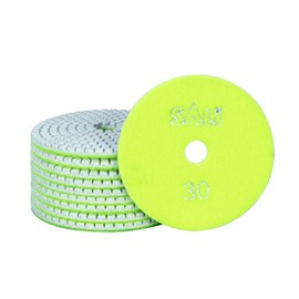 Sali 10 Pack Diamond Polishing Pads 4 Inch Wet Granite Stone Polish Pad Kit for Drill, Grinder, Polisher Polishing Pad for Concrete Marble Stone Countertop Quartz 300 Grit