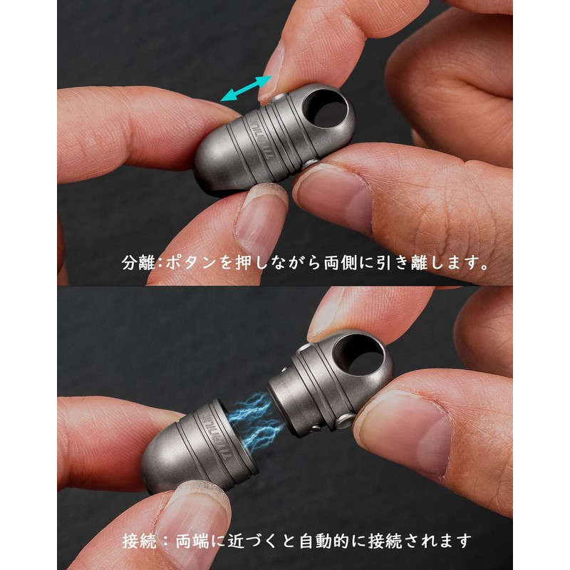 TIMULTI Magnetic Release Detachable Keychain with 20KG Load Capacity, Lock