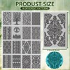 CONCHLERY 16 Sheets Tree Clay Texture Mat Lace Element 4x2.6