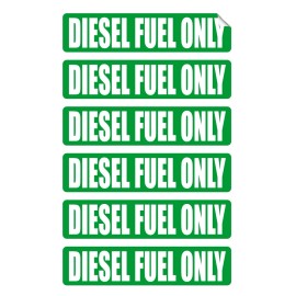 Unbranded/Generic (6pk) Diesel Fuel Only Vinyl Decals / Stickers / Gas Labels Fuel Door Markers