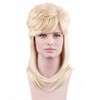 RightOn Blonde Wig Mullet Wig for Women 80s 90s Costume
