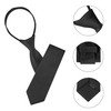 [Allegra K] Men's Necktie Narrow Tie Flat Stripe Adjustable Zipper