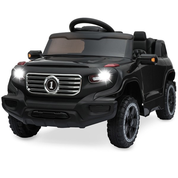 Best Choice Products Kids 6V Ride On Truck w/Parent Remote Control, 3 Speeds, LED Lights, Black