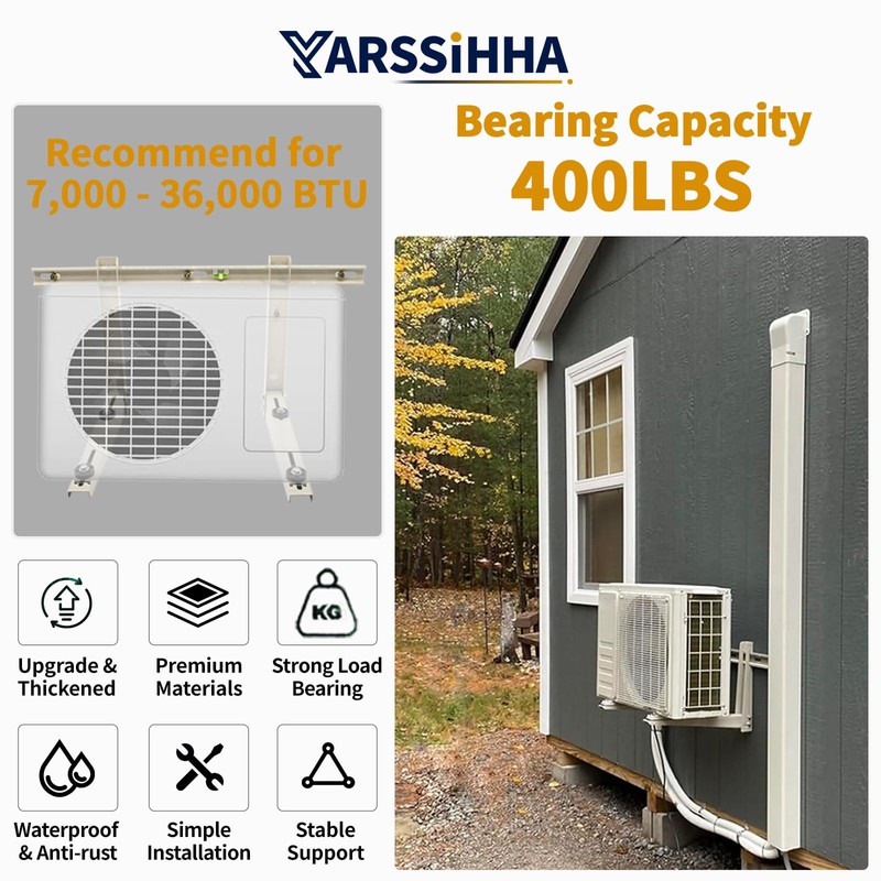 Yarssihha Mini Split Wall Mounting Bracket for Universal 7000-36000 BTU