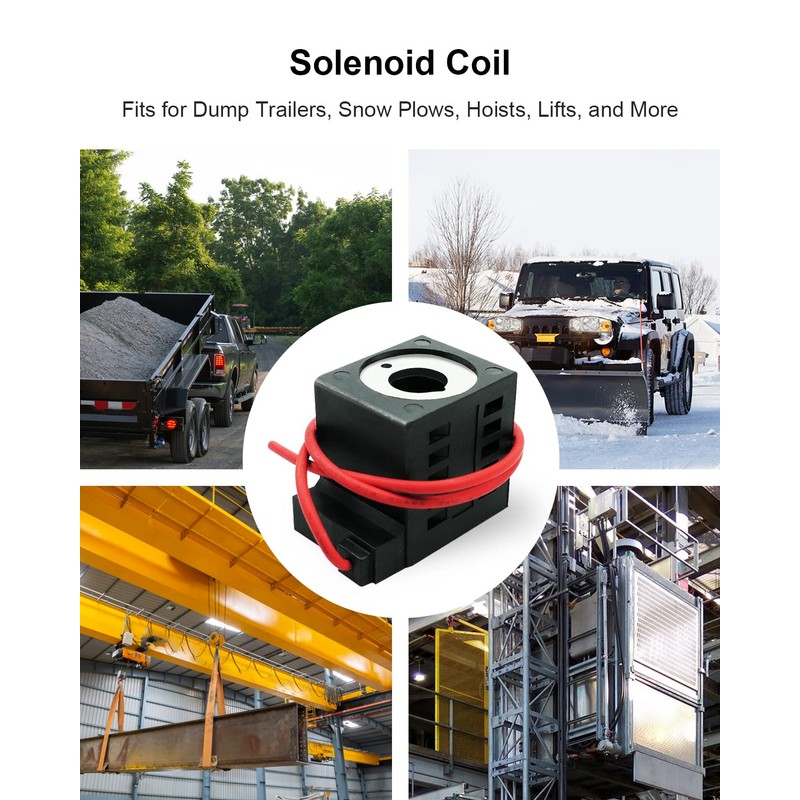 Solenoid Coil 10226-14 12V DC, 16W Single Lead Wire Fit