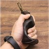 1 Pcs Leather Mini Medieval Pouch Keychain,Medieval Leather Zipper Coin