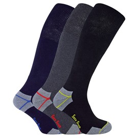 Sock Snob Mens Long Knee High Work Socks | 3 6 12 Pair Pack Options Heavy Duty Reinforced Heel Socks for Steel Toe Boots (11-14, 3 Pairs)