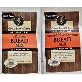 Swedish Bread Mix Combo Pack - Limpa and Sweet Cardamom Flavors - 1 of Each