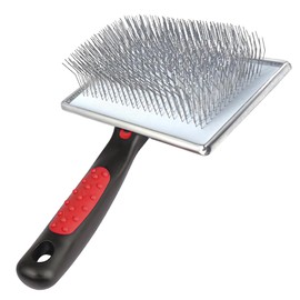 Extra Long Slicker Brush – Dog Brush for Shedding & Grooming, Detangler & Dematting Comb for Long-Haired Dogs, Doodles & Cats, Self-Cleaning Pet Brush (Style)