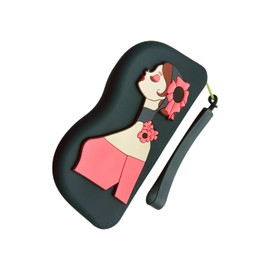 SIRAMO Glasses Case, Stylish, Sunglasses Case, Eye Glass Case, Sunglasses Case, Soft, Eyeglass Case, Soft, Eyeglass Case, Cute, Lightweight (Girl), Darkgreen-Girl