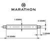 MARATHON Swiss Made Stainless Steel Shoulderless Spring Bars (18mm, Set