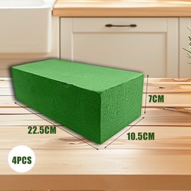 HXJDAM Pack of 4 Floral Foam for Fresh Flowers 22.5 x 10.5 x 7 cm, Wet Floral Foam for Flowers, Floral Foam for Flowers, Artificial Flowers, Crafts, Celebrations