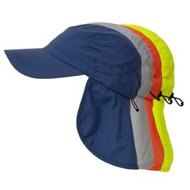 iQ-UV Adult Cap + Neck Cap, Neck Protection, Recycled Blue, 55-61 cm, Blue recycled