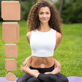 50Pcs Adhesive Castor Oil Patch, Cotton Caster Oil Wrap for Waist Back Neck Arm, Self-Adhesive for Convenient Use (Oil Not Included)