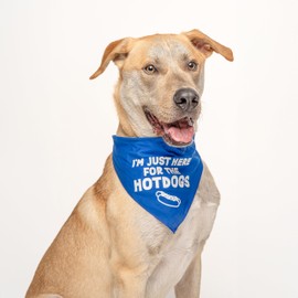 I'm Just Here for The Hot Dogs Dog Bandana (Red, OS 750)