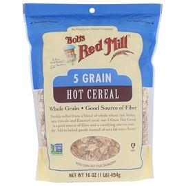 Bob's Red Mill 5 Grain Hot Cereal, 16oz (Pack of 1) - Non GMO, Vegan, Kosher
