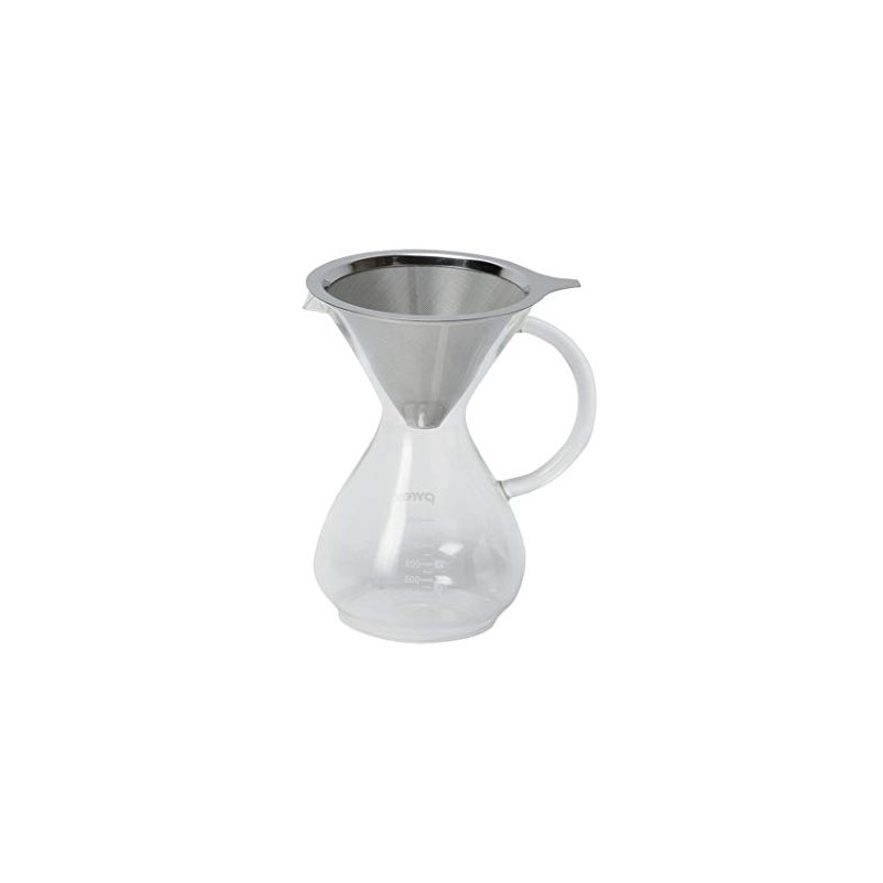 PYREX CP-8537 Coffee Server 600ml with Stainless Filter, Clear