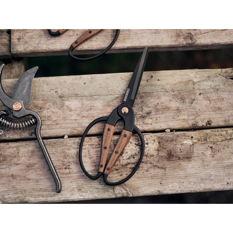 Barebones Garden Scissors - Walnut Scissors - Garden Supplies and