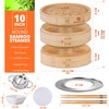 KITCHENCRUST Bamboo Steamer Basket for Chinese Asian Cuisine - 2