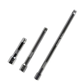 3-Piece Extension Set Ratchet Socket Spanner Extensions 3/8 Inch (75 mm/150 mm/250 mm) for Ratchet Socket Spanner