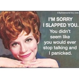 I'm sorry I slapped you. You didn't seem like you would ever stop talking and I panicked. Rectangular Magnet