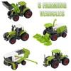 The Magic Toy Shop 22 Pcs Metal Diecast Tractor Set