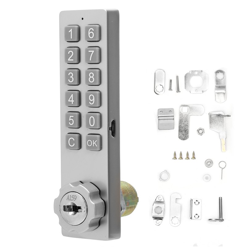 Keypad Cabinet Lock Password Key Unlocking Zinc Alloy Security With