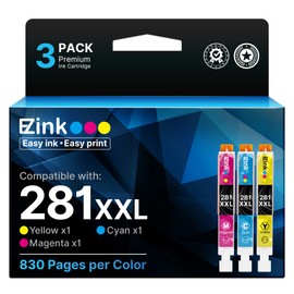 E-Z Ink Compatible Ink Cartridge Replacement for Canon CLI-281XXL 281 XXL Compatible with PIXMA TR7520 TR8520 TS6120 TS6220 TS8120 TS8220 TS9120 TS9520 TS9521C Printer (3 Pack)