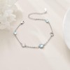 POPLYKE Infinity/Cross Opal/Sun Moon/Tennis/Bracelet/Key for Women Sterling Silver Blue Bracelet