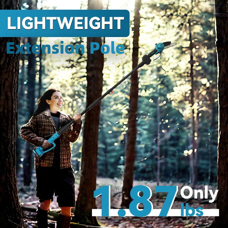 Jovant Cordless Pole Saws for Tree Trimming,2-In-1 Mode Cordless Pole