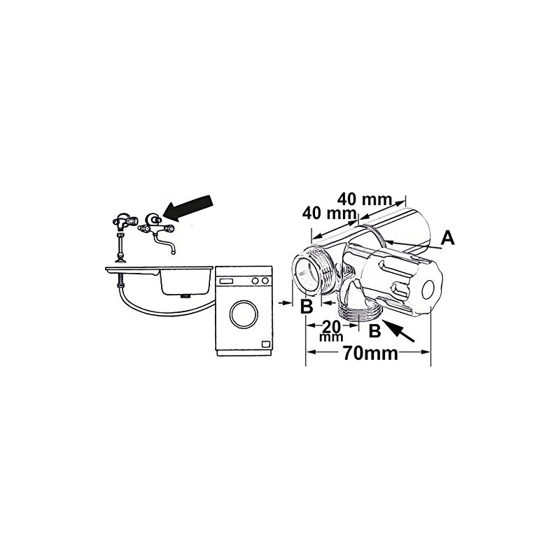 CORNAT TEC304002 3/4-inch Mixer Valve