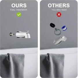 Unbranded US Standard Bath Slip-On Diverter Polished Chrome 4in Tub Spout For 1/2"