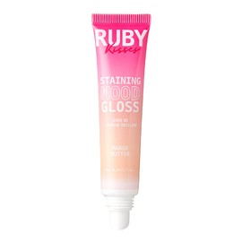 Ruby Kisses pH Lip Gloss, Pink Tinted Lip Balm Stain, Mood Color Changing Lipstick with Mango Butter for Long-Lasting Hydration, Lightweight Non-Sticky Shine, Fuller & Smoother Lips
