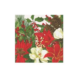 Caspari Christmas Garden Boxed Cocktail Napkins - 40 Per Box