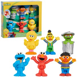 Just Play Sesame Street Neighbourhood Friends Pack of 6 Children's Toys from 3 Years
