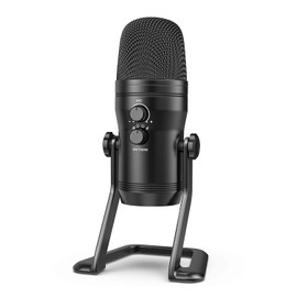 FIFINE Podcast Microphone Four Pickup Patterns USB Mic with Mute Button, Gain Knob& Monitoring Headphone Jack Computer Mic for Recording Instruments, YouTube, Gaming, Voice-Over,Vocal,Stream-K690