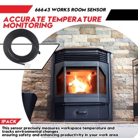 66643 Works Room Sensor Compatible with PSBF66W Bay Front Wood Pellet Fire Stoves, Cleveland Ironworks Bay Front, Grand Teton Elk Ridge, Grand Teton No 191 Bay Front, Master Forge H3W80XL, 1 Pack