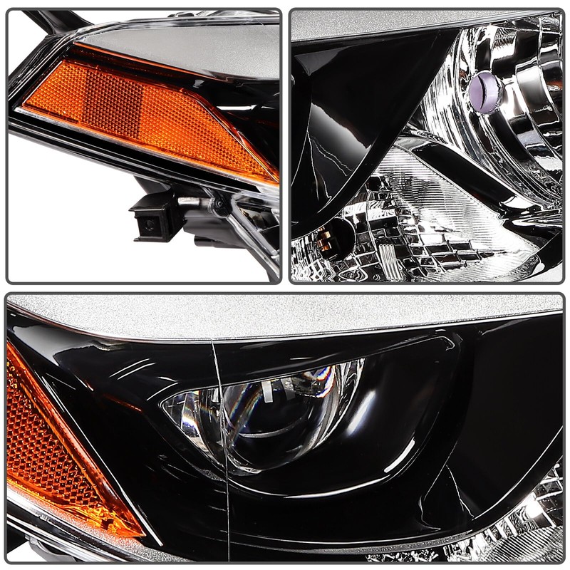 LSAILON LED Projector Headlights Fit For Toyota Corolla 2014-2016 Black
