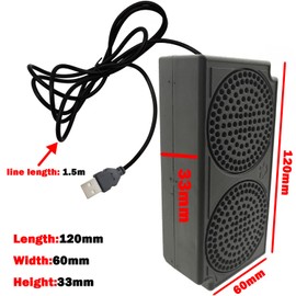 CTRICALVER Small and Convenient Speaker, 3W 8 ohm, ohm 5V USB Power Port, Suitable for Computers, Car Audio, TV Equipment and other Electronic Devices, Built-in Sound Card + Amplifier
