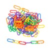 UEKPDM 100 Pieces Plastic C-Clips Hooks Chain Links Rainbow C-Links