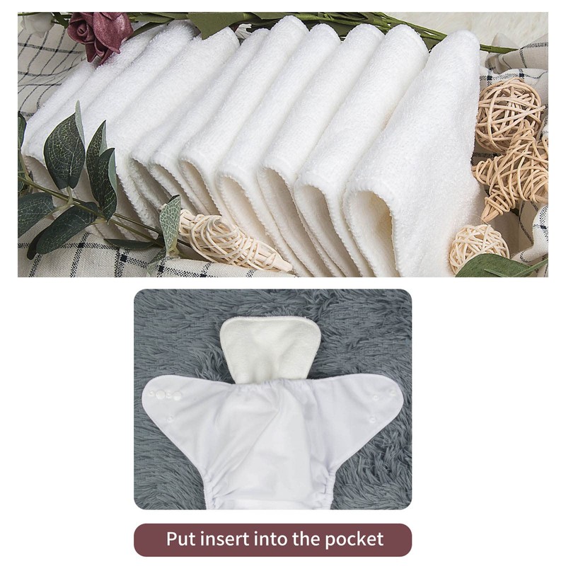 ALVABABY Baby Cloth Diaper 6 Pack with 12 Inserts One