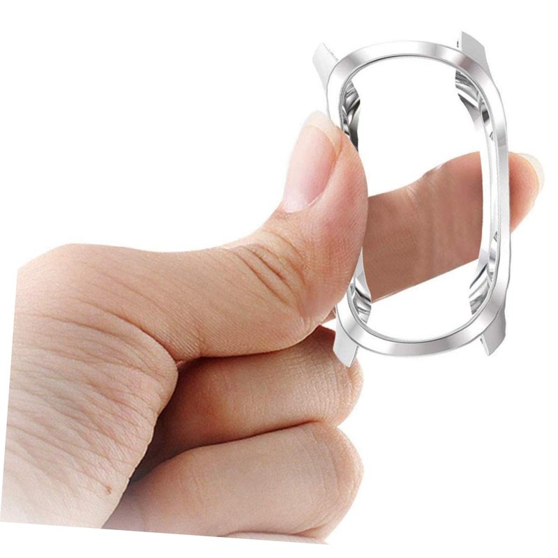 SHOWERORO Electroplated Protective Watch Case for Smartwatch Silver TPU Cover