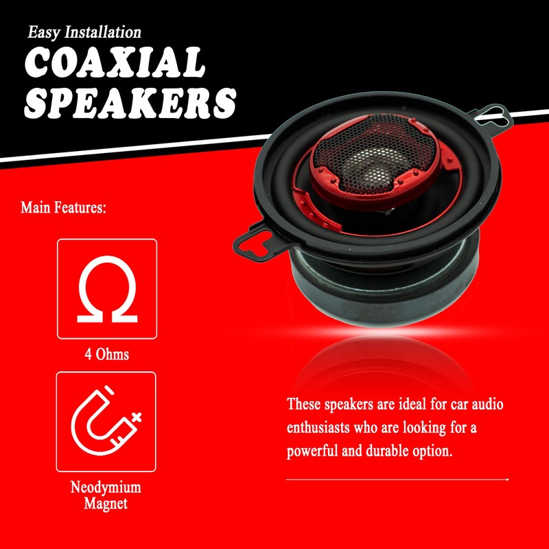 MB Quart XK2-108 3.5-Inch 140 Watt 2-Way Coaxial Speaker System