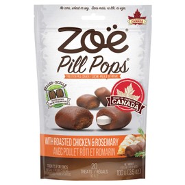 Zoë Pill Pops for Dogs, Healthy Dog Treats, All Natural Dog Treats to Hide Medication, 3.5 oz