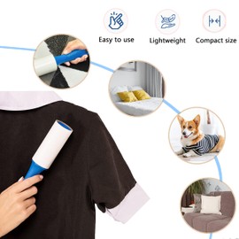 Extra Sticky Pet Hair Removal Lint Roller Set - 320 Sheets, Dog & Cat Lint Remover, Mega Value Pack for Easy Cleaning & Fresh Home, Fast & Efficient Hair Removal Tool