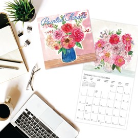 Graphique 2026 Painted Florals Wall Calendar | 12” x 12” | Thick Paper | Home & Office Organizer | Large Monthly Grid | 3 Languages & Marked Holidays | 4 Month Preview Page for 2027